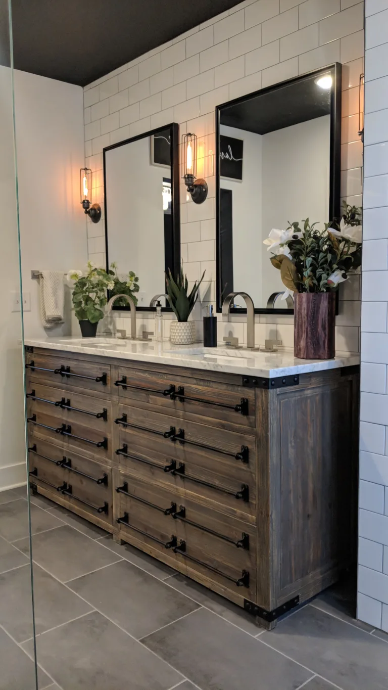 Custom bathroom vanity and cabinets