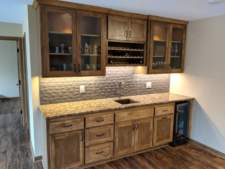 Custom home bar cabinetry