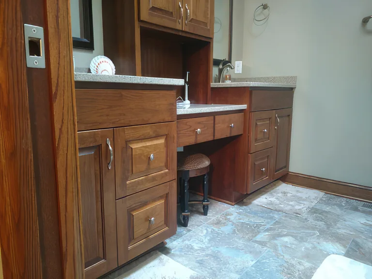 Custom bathroom vanity and cabinets