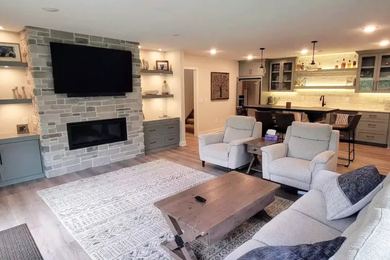 Custom fireplace built-in cabinets