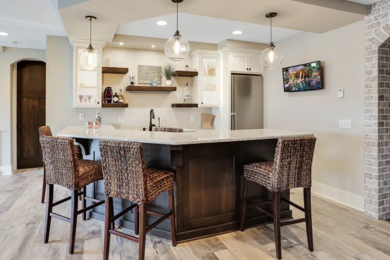 Custom home bar cabinetry