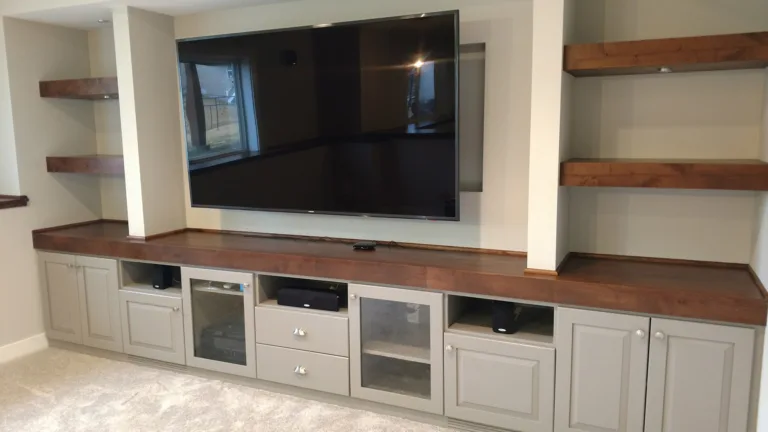 Custom fireplace built-in cabinets