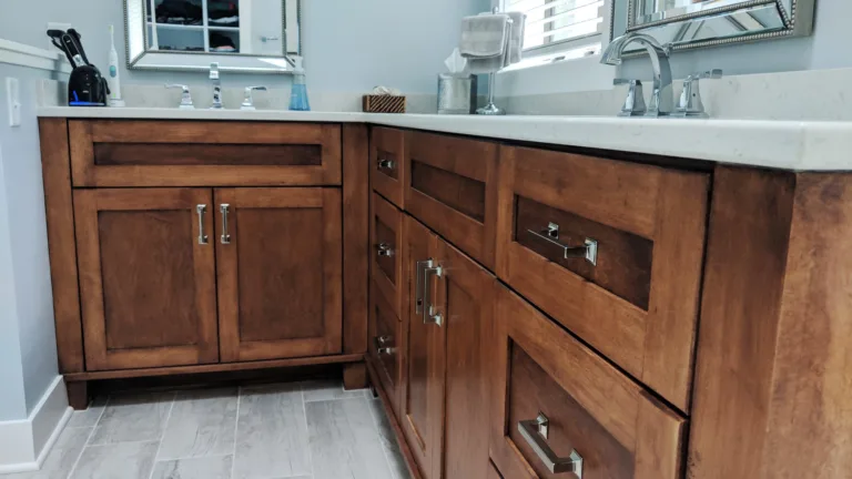 Custom bathroom vanity and cabinets