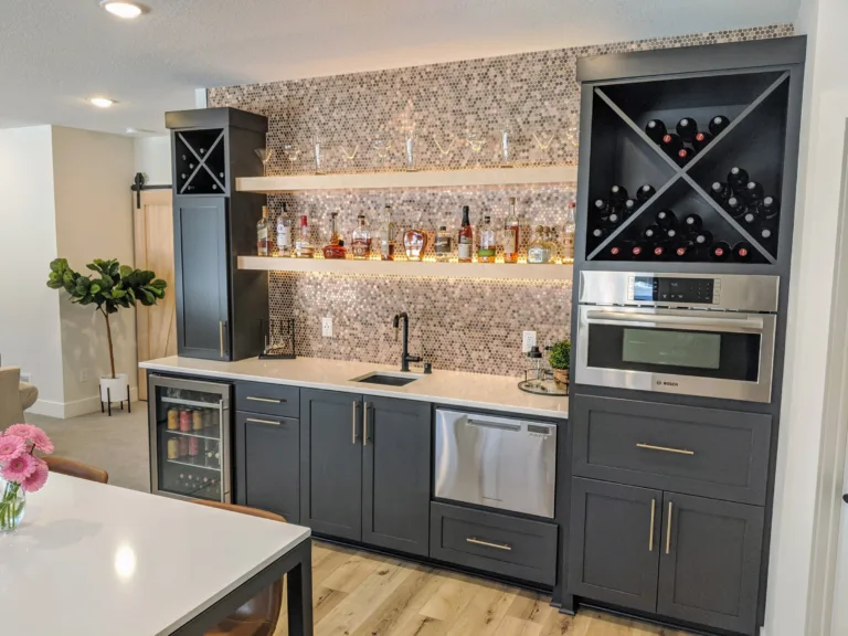 Custom home bar cabinetry